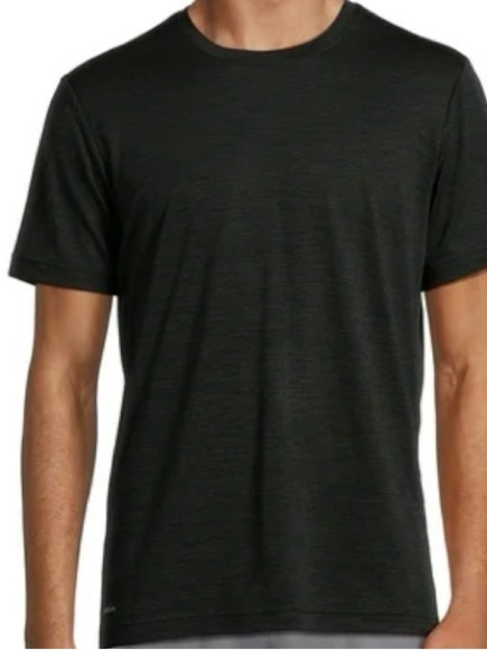 Qty 4 Mens Black Crew Neck Short Sleeve Shirts Athletic Performance